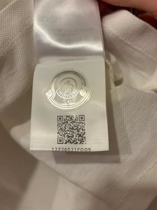 Polo Moncler Bianco Taglia XL