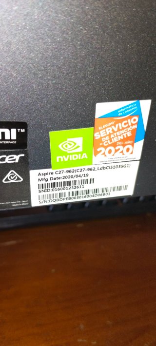 Acer Aspire C27 All-In-One Plata