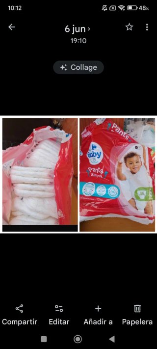 Bolsa Pañales Carrefour Baby Talla 6 (10 uds)