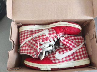 Zapatillas Nike Vintage Cuadros Rojo y Blanco