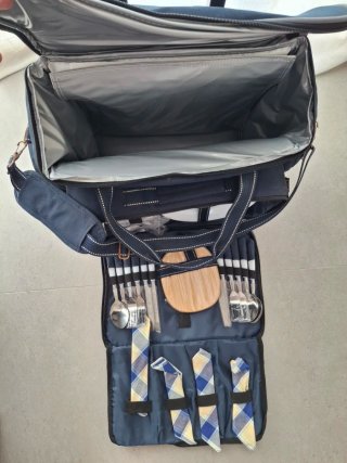 Carrito de compras/picnic azul