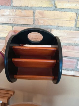 Organizador de escritorio madera y plástico