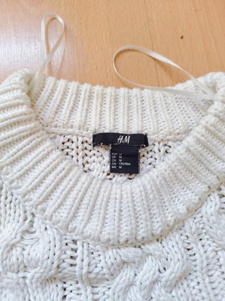 Maglione H&M a maglia grossa bianco