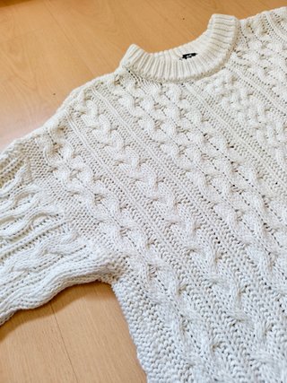 Maglione H&M a maglia grossa bianco