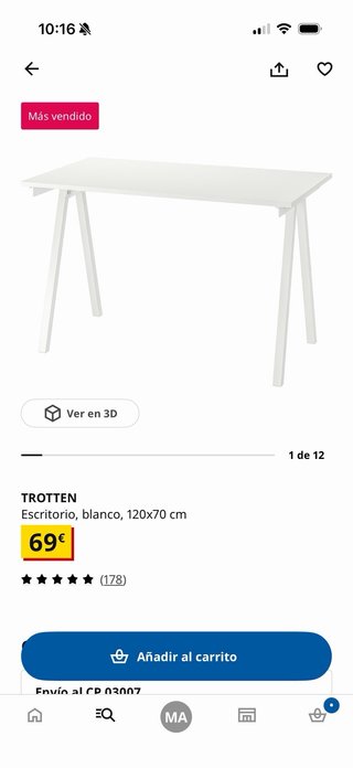 Escritorio Ikea Blanco