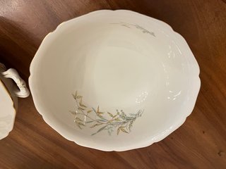 Servizio Piatti Porcellana Oro e Bianco