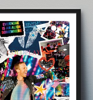 Cuadro COLDPLAY Collage digital  - FanArt A3