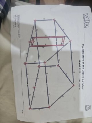 Corral/Gallinero Metálico WITTEC 3x2x2m