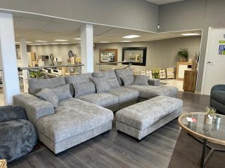 Sofá Cama En U Gigante XXL Gris NUEVO
