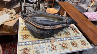 Lote Muebles Antiguos Madera y Piel