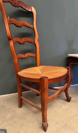 Lote Muebles Antiguos Madera y Piel