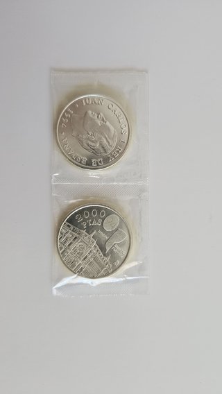 2 Monedas Plata 2000 Pesetas 1994