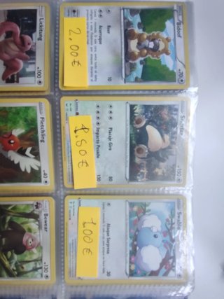 Lote Cartas Pokémon: Lickitung, Bidoof, Snorlax, S