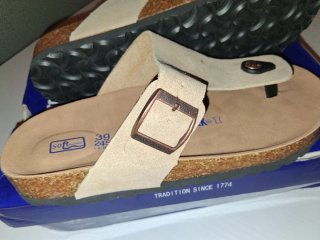 Chanclas Birkenstock Beige/Marrón Talla 39