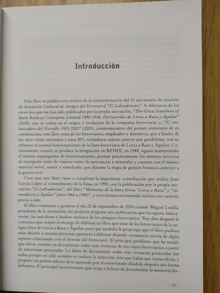 Libro Ferroviarios de la línea Lorca a Baza y Águi