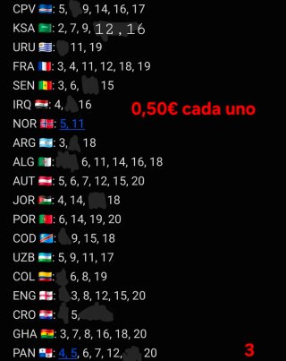 Vendo Cromos Mundial 2026