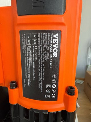 Taladro Corona Diamante VEVOR 3200W 203mm