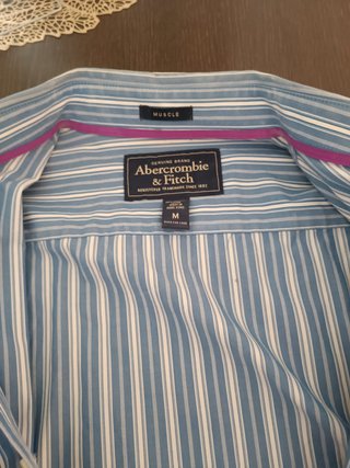 Camisa Abercrombie & Fitch Rayas Azules Talla M