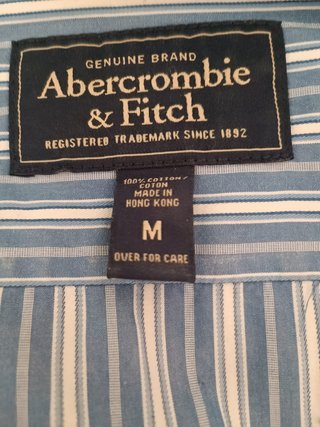 Camisa Abercrombie & Fitch Rayas Azules Talla M