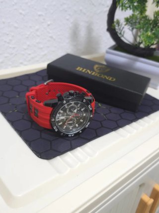 Reloj Negro y Rojo Hombre