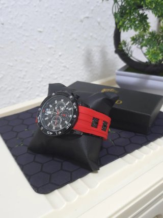 Reloj Negro y Rojo Hombre