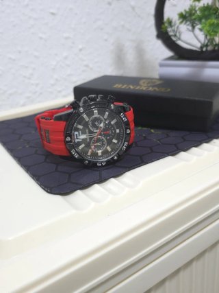 Reloj Negro y Rojo Hombre