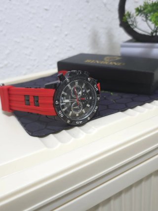 Reloj Negro y Rojo Hombre