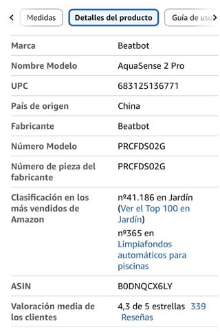 Robot Limpiafondos Beatbot AquaSense 2 Pro