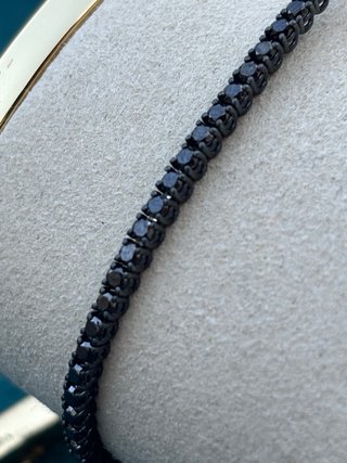 Pulseras Tenis piedras naturales y oro 18