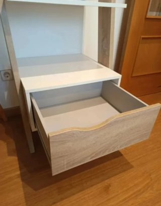 Estantería Escalera Blanca y Madera