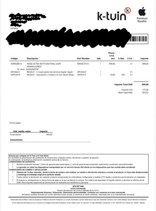 Apple Watch ULTRA 1 (85% batería)