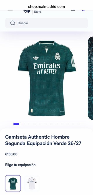 Camiseta Oficial Real Madrid Adidas Verde