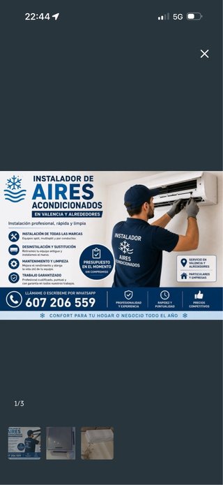 Instalador de aires acondicionados