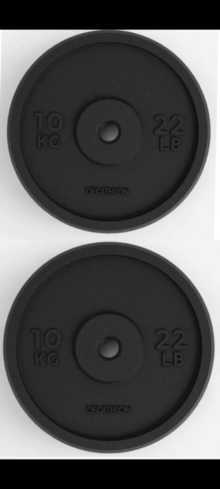 2 discos de 10kg de 28mm