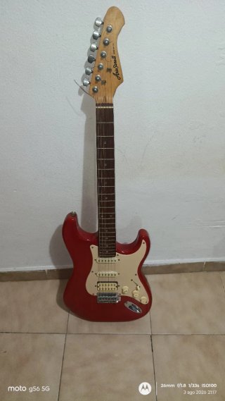 Guitarra Eléctrica Aria Pro II Roja