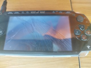Sony PSP Fat Negra pantalla rota