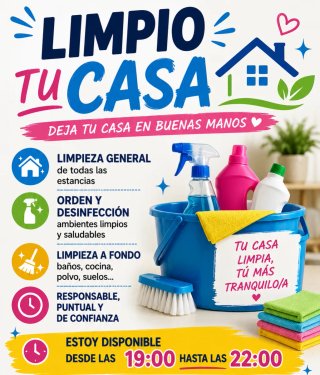 LIMPIO TU CASA POR LAS TARDES