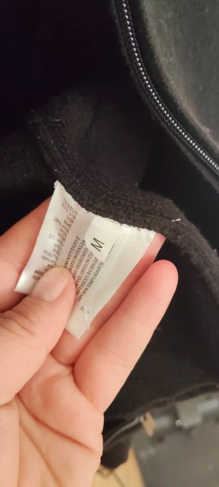 Vicolo Felpa con Zip e Cappuccio Nera M