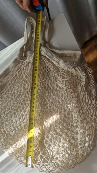 Bolsa de compra retro de malla