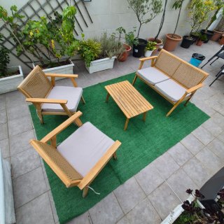 Conjunto Muebles Terraza / Jardin Ratán y Madera