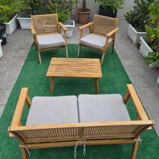 Conjunto Muebles Terraza / Jardin Ratán y Madera