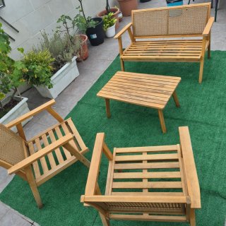 Conjunto Muebles Terraza / Jardin Ratán y Madera