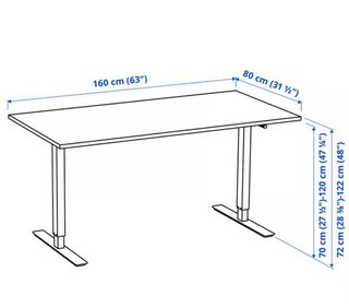 Mesa elevable manual 160x80
