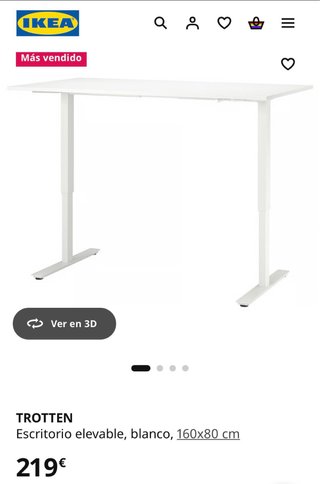 Mesa elevable manual 160x80