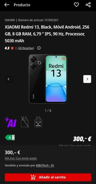 Xiaomi Redmi 13 256GB/8 RAM como nuevo