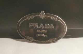 Fibbia cintura Prada metallo Cinta placca