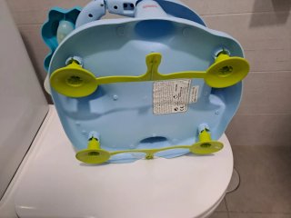 Asiento bañera bebé azul