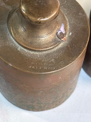 Juego de pesas de bronce