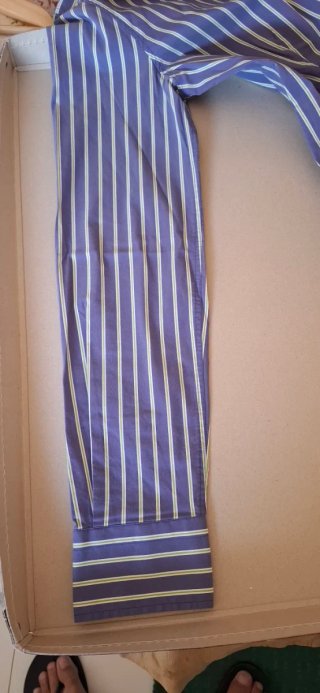 Camisa Etro rayas azul y verde talla 38