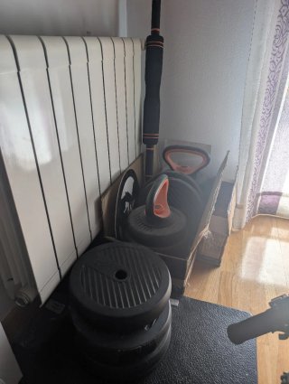 Juego de pesas con barra